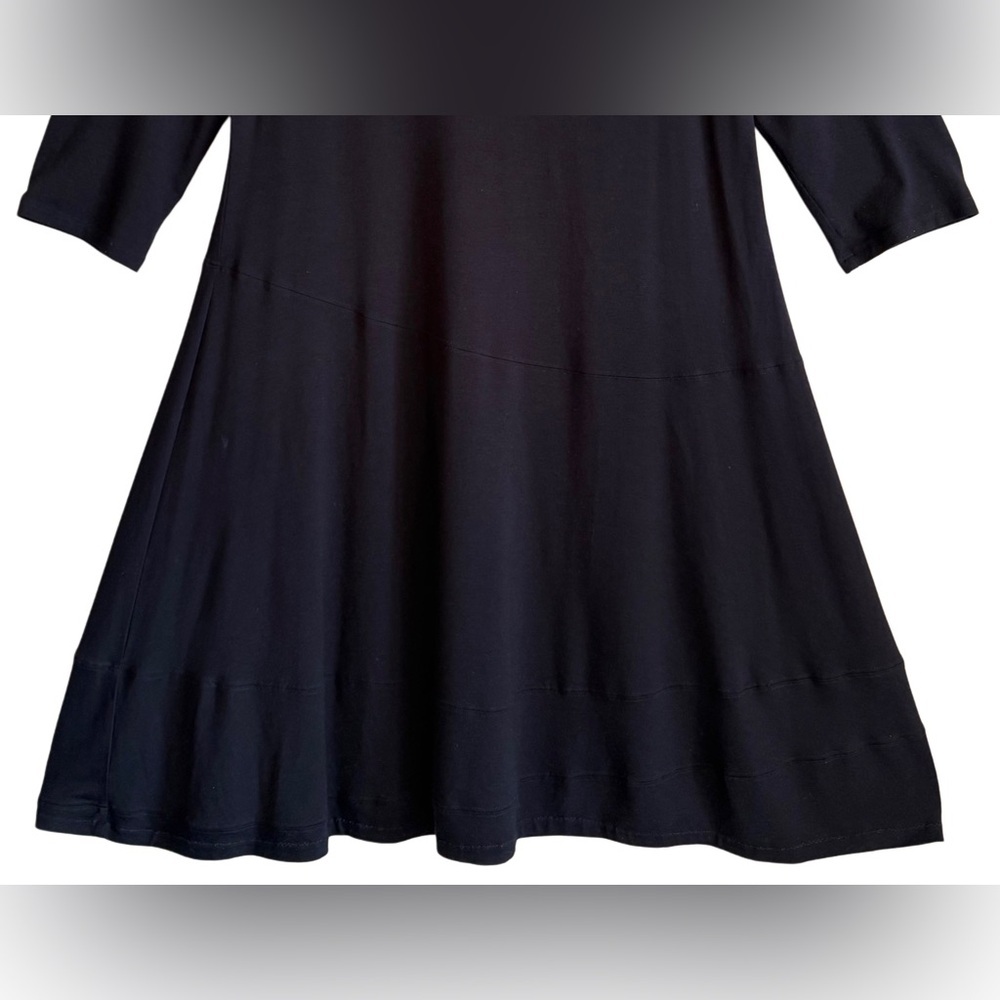 EILEEN FISHER Lagenlook Minimalist Stretchy Lightweight Casual A-Line Dress Sz M - Picture 3 of 7